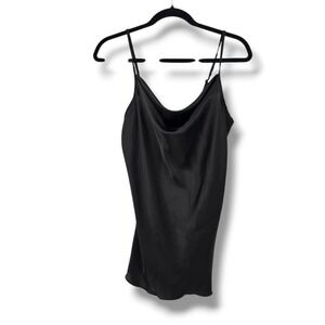 Nik and‎ Nash Black Cami Top Sleeveless Cowl Neck Made in USA Size Medium